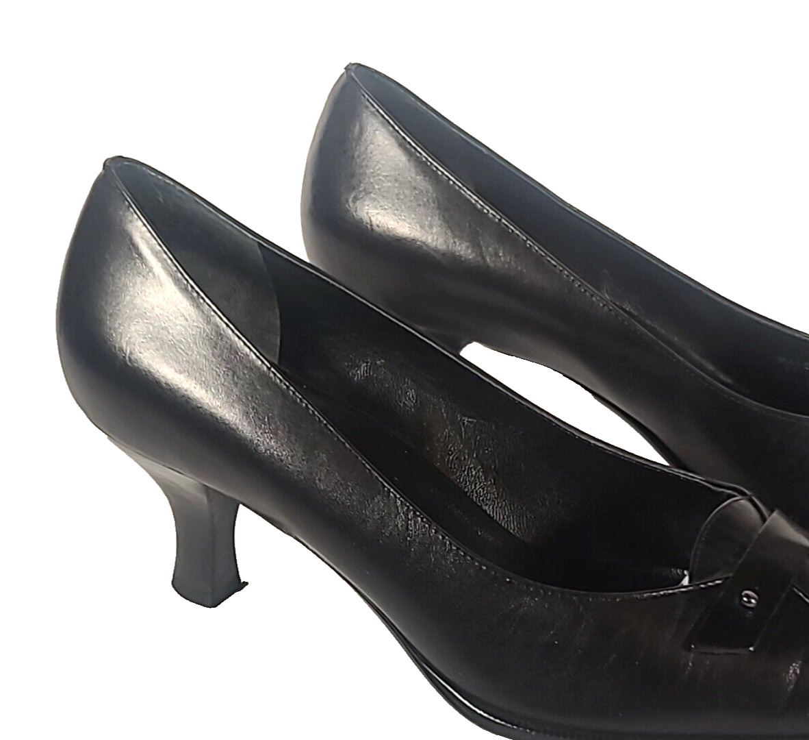 Franco Sarto Shoes Women's Black Leather Kitten H… - image 4