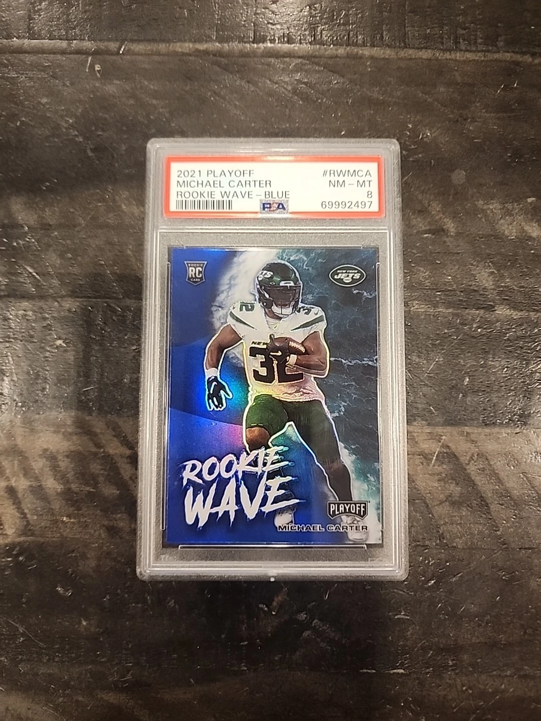 Michael Carter Panini Playoff Rookie Wave #RWMCA Blue