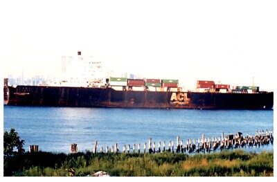 Atlantic Champagne RoRo Container Ship ACL Lines Photograph VTG 4x6 IMO 7002514