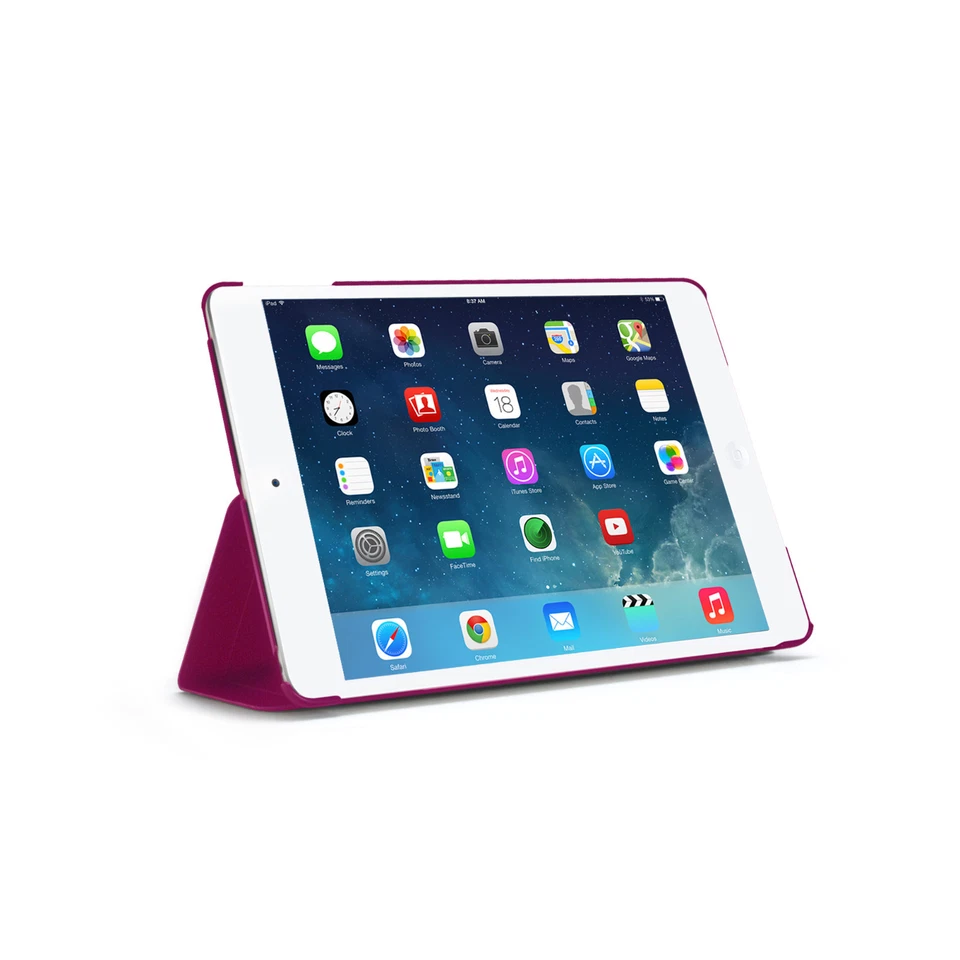 Funda de plástico duradera iLuv AP5BOLS reforzada con forro suave, soporte para iPad Air Foto 2 de 4