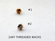 14KY GOLD THREADED EARRING BACKS/ singles