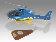 Airbus Eurocopter EC130 Lutheran Air III Desk Wood Helicopter Model Large 1/24