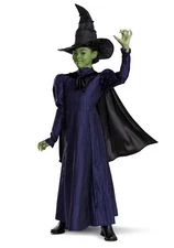 Wicked Elphaba Deluxe Child Costume Dress Cape & Hat - 7-8 Medium #9299