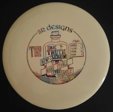Dynamic Discs White Fuzion Emac Truth Serum with party time foil