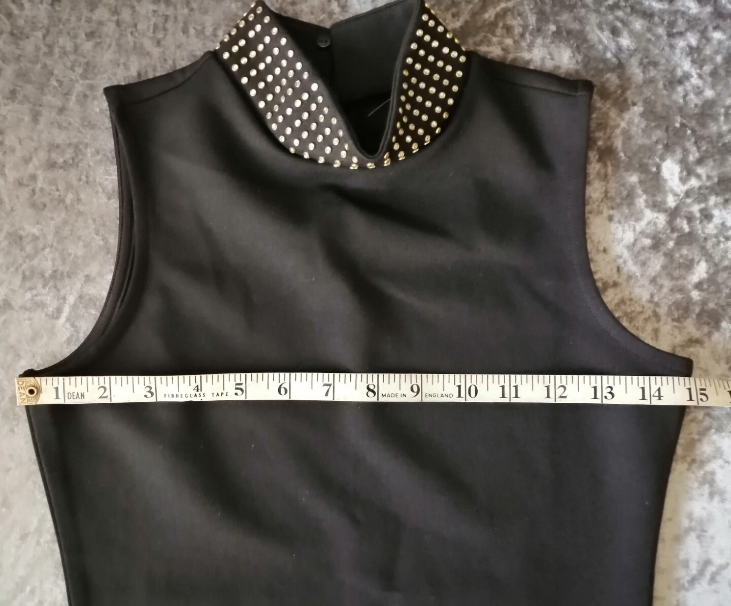RIVER ISLAND Body Suit SIZE 8 CUFF NECK Diamante BLACK New With Tags RRP £28 image 6