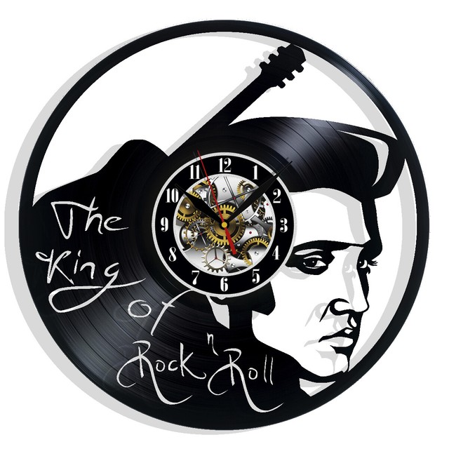 Elvis Presley Vinyl Record Wall Clock Fan Art Home Decor Original Gift