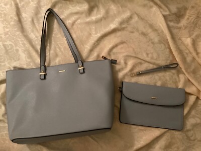 LOVEVOOK Women s Shoulder Bag Purse Tote Satchel 2 pieces Lt Sky Blue lined NWOT