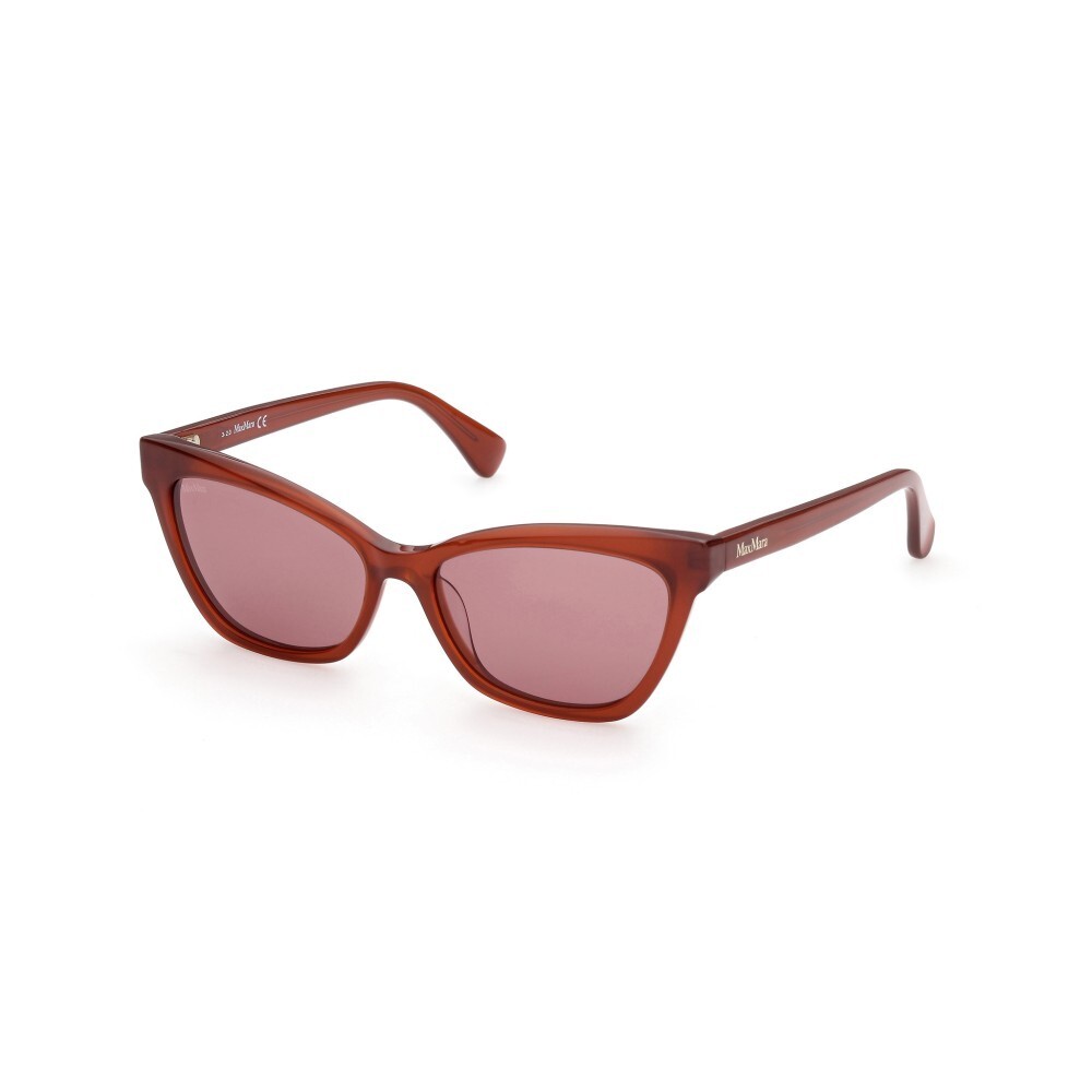 MAXMARA キャットアイフレムサンクラス MM0011 44S MAX MARA LOGO5 MM0011 44S Brown Crystal Cat Eye Sunglasses