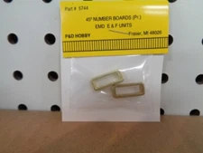 P&D Hobby Brand O Scale Detailing Parts: Number Boards, 45 Deg., EMD E & F Un...