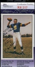 Bill Wade Jsa Coa Autographed 1981 Tcma Authenticated Hand Signed Rams