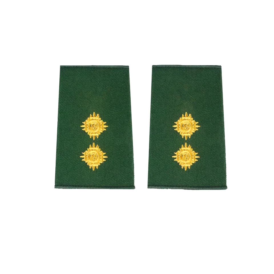 DOES NOT APPLY. Embroidered Green Ambulance Epaulettes with 2 Pips