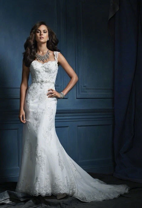 Empire Lace Cap Sleeve Wedding Dresses for sale | eBay
