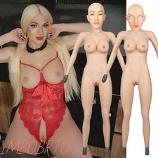 Full Bodysuit Silicone Breast E Cup With Female Full Face Mask Crossdresser