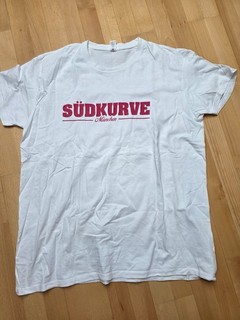 T Shirt Rot/Weiß "Südkurve 72" Größe XXXL (fällt aber kleiner aus)