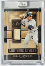 2025 Miguel Cabrera /49 LUMINOUS LUMBER GAME USED BAT RELIC Panini Three & Two
