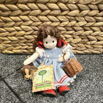 Green Tree Dorothy Storybook Series Doll Blue Dress Basket Dog
