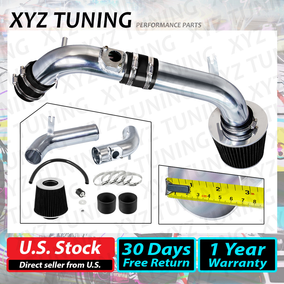 2.75" Negro Frío Aire Admisión Racing Sistema + Filtro Para 03-08 Mazda6 6 2.3L