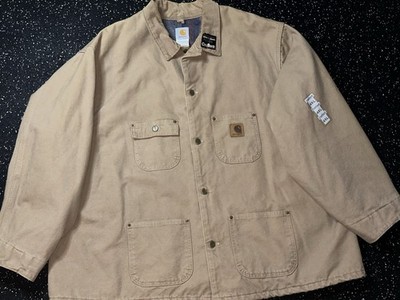 NOS Carhartt CO2SDL Barn Jacket Blanket Lined Mens 4XL RIP IN LINER TAN 