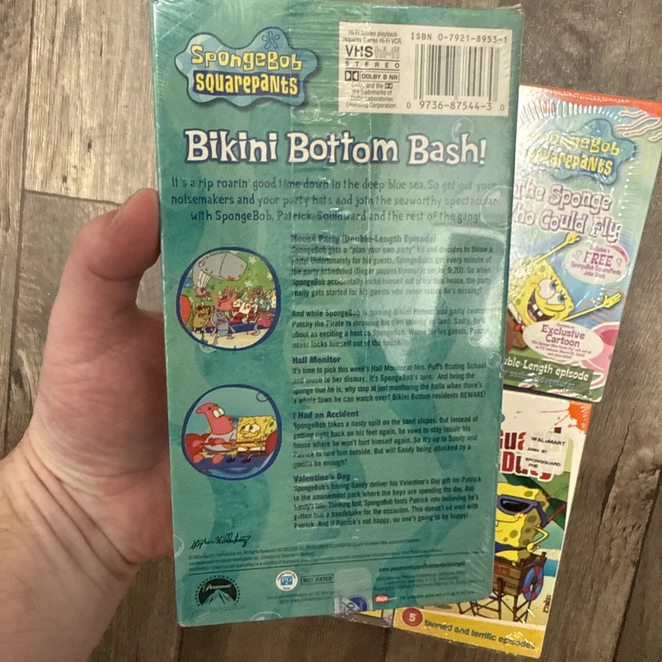 Deep Sea Sillies SpongeBob SquarePants VHS 4 Tape Lot Sealed 2003-04 Nickelodeon - Image 4 of 4