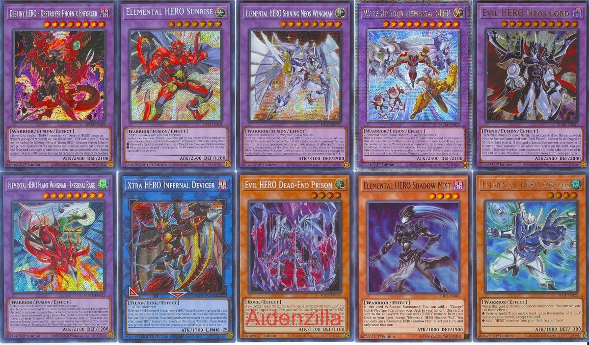 Yugioh Jaden Yuki Hero Deck - Elemental Destiny Masked Evil Neos