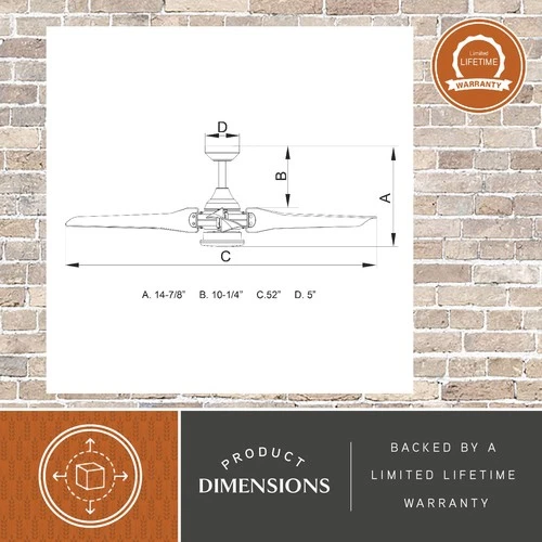 Vaxcel Lighting F0069 Austin 52" 3 Blade LED Indoor Ceiling Fan - Black - Picture 6 of 12