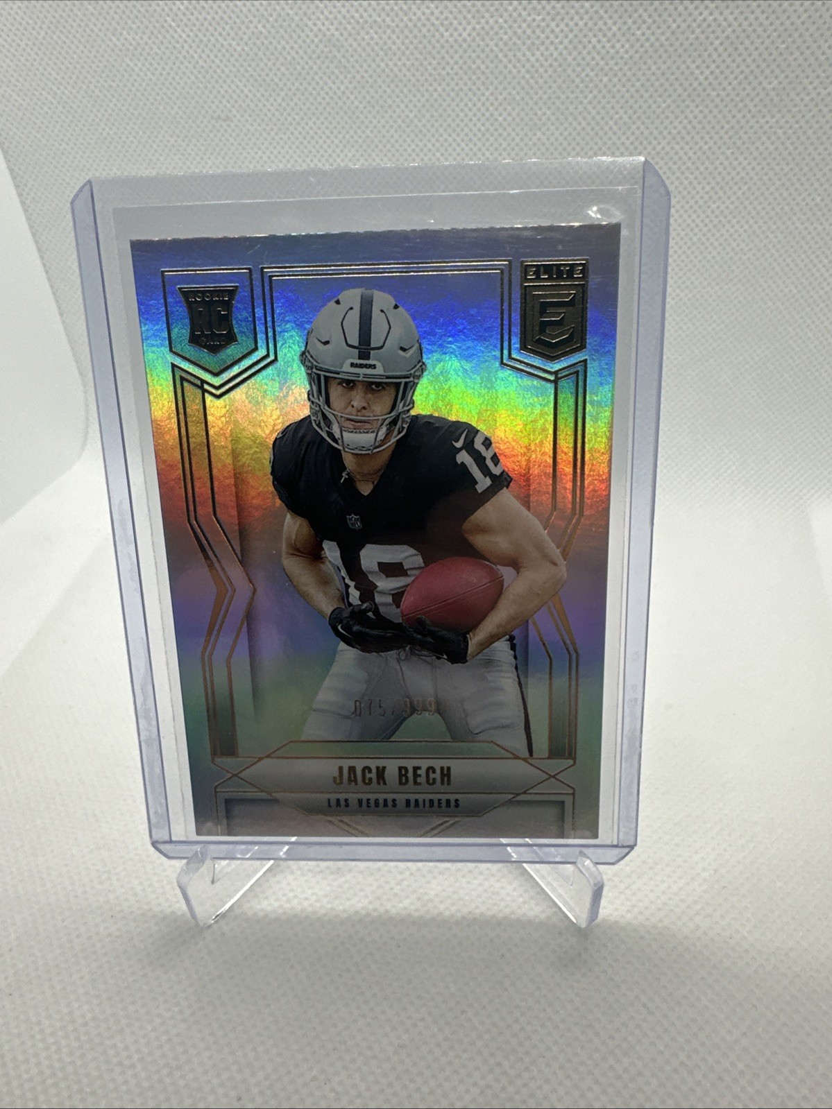 JACK BECH 2025 DONRUSS ELITE ROOKIE FOOTBALL BASE RAIDERS RC /999