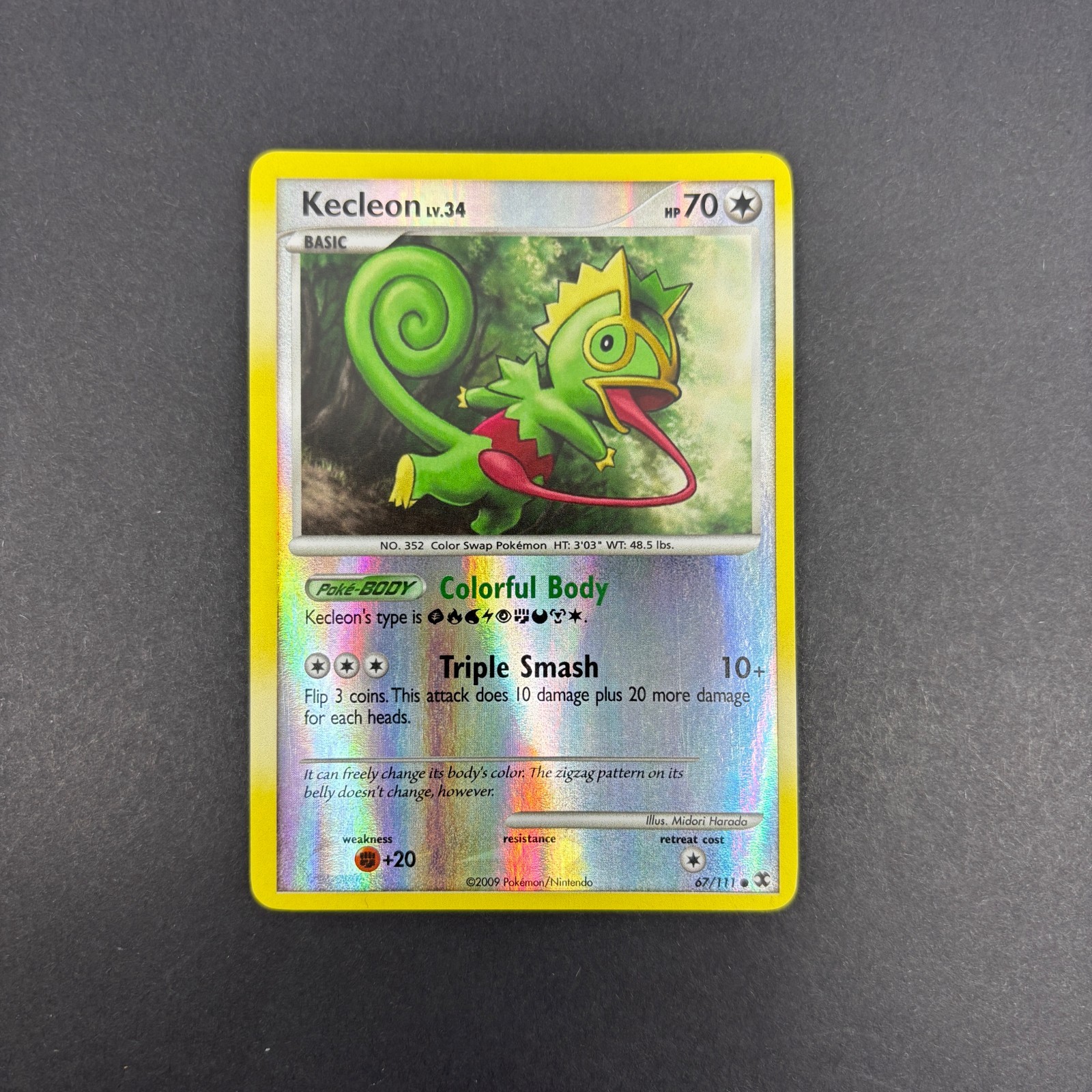 Pokémon TCG Kecleon Rising Rivals Reverse Holo Card 67/111 Platinum Common