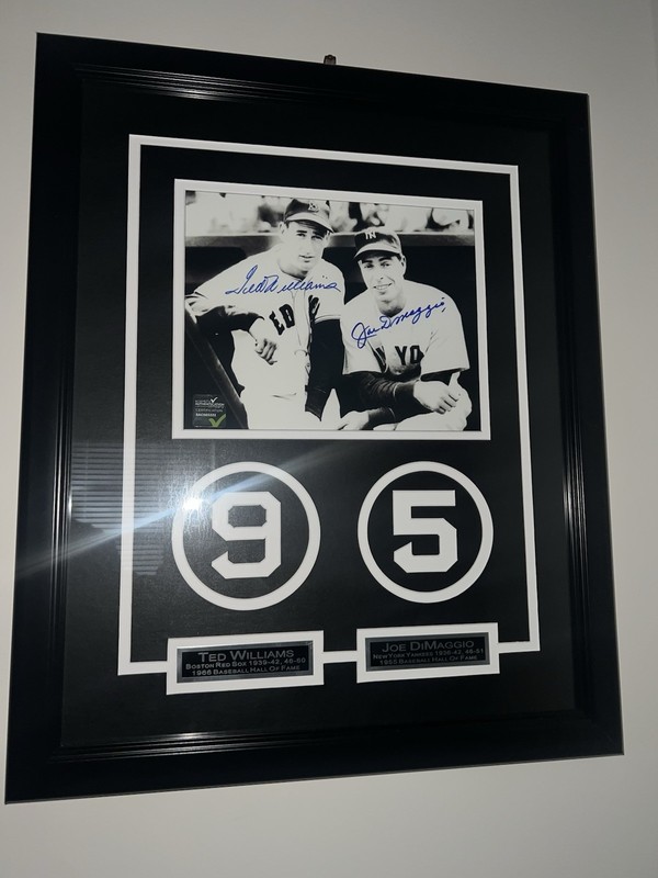 Ted Williams & Joe DiMaggio Signed Original 8x10 Photo Yankees MLB SCA LOA