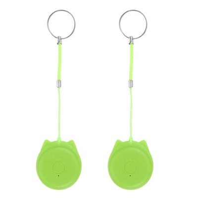 2pcs Bluetooth Tracker (for All System) GPS Tracker with Key Ring Green
