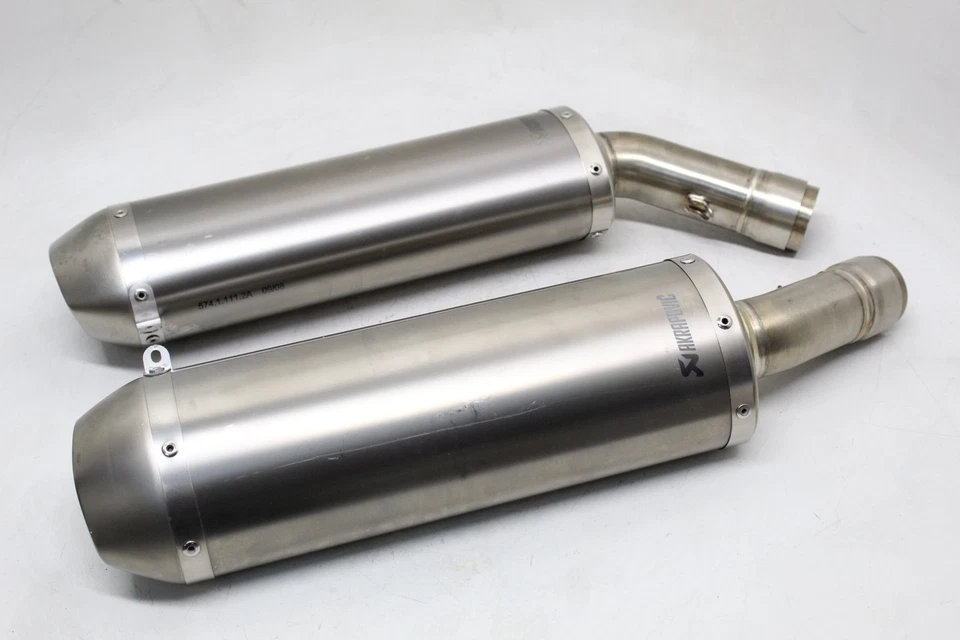 Ducati 1098 1098R 1198 848 EXHAUST PIPE MUFFLER Akrapovic Titanium Twin Silencer - Image 3 of 4