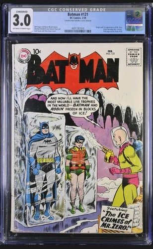 CGC 3.0 Batman # 121. Conserved Grade. First Appearance of Mr. Freeze. VERY RARE