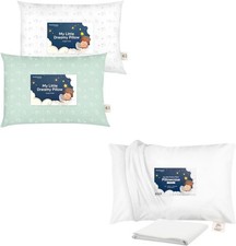 2-Pack Toddler Pillow and Toddler Pillowcase for 13X18 Pillow - Soft Organic
