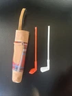 VTG Barbie Ken Doll Sized Plaid Golf Bag With Clubs