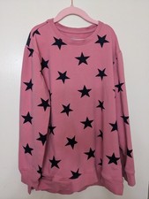 Primary Girls Pink Star Pullover Sweatshirt Top