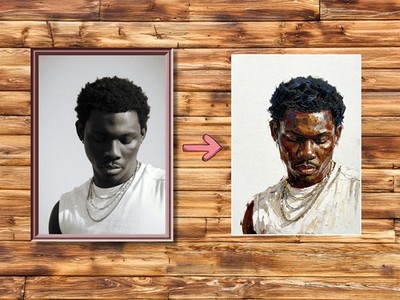 Individueller abstrakter Öl Porträt Druck | Verwandeln Sie Ihr Foto in handgemaltes Kunstwerk