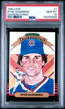 PSA 10 GEM MINT 1985 LEAF RYNE SANDBERG #1 CUBS DIAMOND KINGS 05990 B307