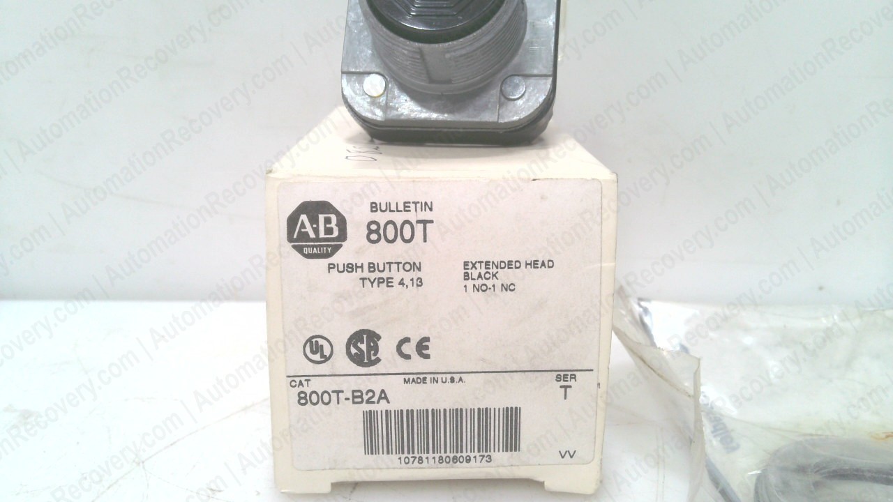 ALLEN BRADLEY 800T-B2A SERIES T, EXTENDED HEAD PUSH BUTTON, NEW #340959 ...