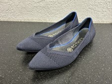 Rothy's The Point Flats Women's Shoes Size 7 Navy Blue Washable Ballet