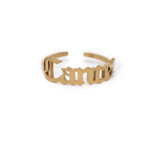 Gold Cancer Zodiac Ring Adjustable-Stainless Steel Astrology Jewelry Gift