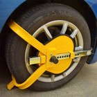 Heavy Duty Steel Wheel Clamp Car Van Safety Lock For Caravan Trailer Yellow UK