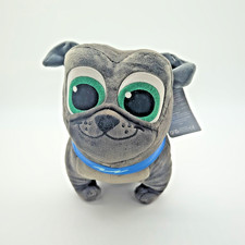 Disney Junior Bingo 9" Plush Puppy Dog Pals Gray Stuffed Pug Blue Collar NWT