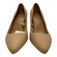 A New Day Jen Heels Pointed Toe Pumps Birch Beige, US Women's Size 5W