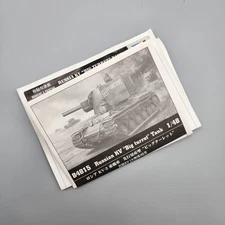 HobbyBoss 1/48 Russian KV Big Turret Tank Instruction Booklet Only