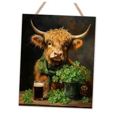 Highland Cow Decor, St Patricks Day Decor, St. Patrick's Day Decorations,