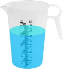 "64Oz (1/2 Gallon) Measuring Pitcher, Plastic, Multipurpose - Great for Oil, Che