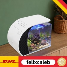 Kleines Glas-Aquarium, Tischaquarium, Aquarium mit Pumpe und LED-Beleuchtung