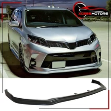 Fits 18-20 Toyota Sienna XL30 CK Style Front Bumper Lip Spoiler Unpainted PU