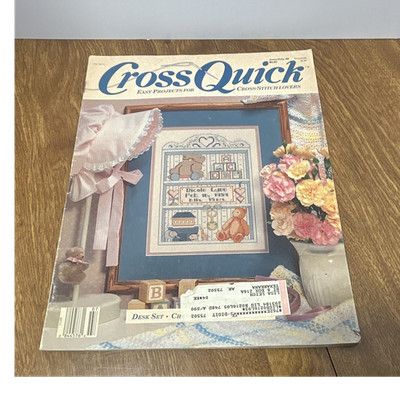 Cross Quick Cross Stitch Magazine Issue 7 1989 Sampler Patterns Mixed Themes