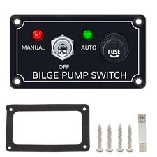 Marine 12V 5A 3 Mode Bilge Pump Switch Rocker Toggle Control Panel Boat ATV