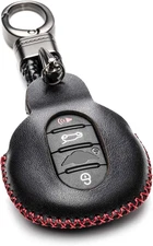Genuine Leather Smart Key Fob Case Cover Compatible with Mini Cooper, Clubman, H